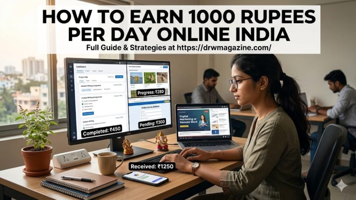 How to Earn 1000 Rupees Per Day Online India (Real Ways That Actually Work in 2026)