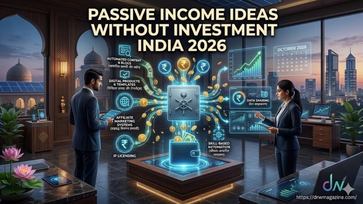 Passive Income Ideas Without Investment India 2026 (Complete Beginner Guide)