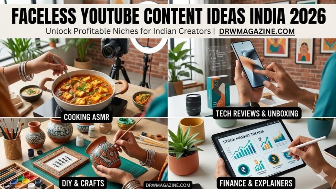 Faceless YouTube Content Ideas India 2026 (Complete Beginner Guide)