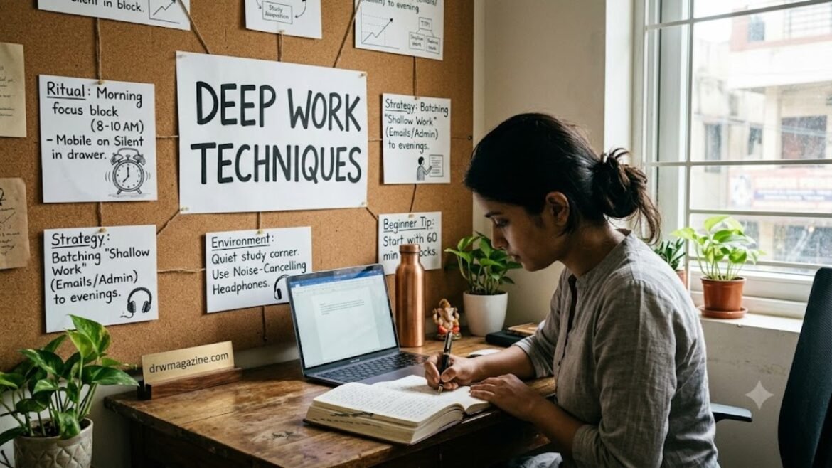 Deep Work Techniques for Beginners to Improve Focus and Productivity